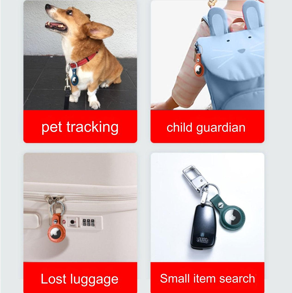 red stylish keychain case for AirTag
