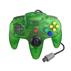 N64 wired game controller in classic colours