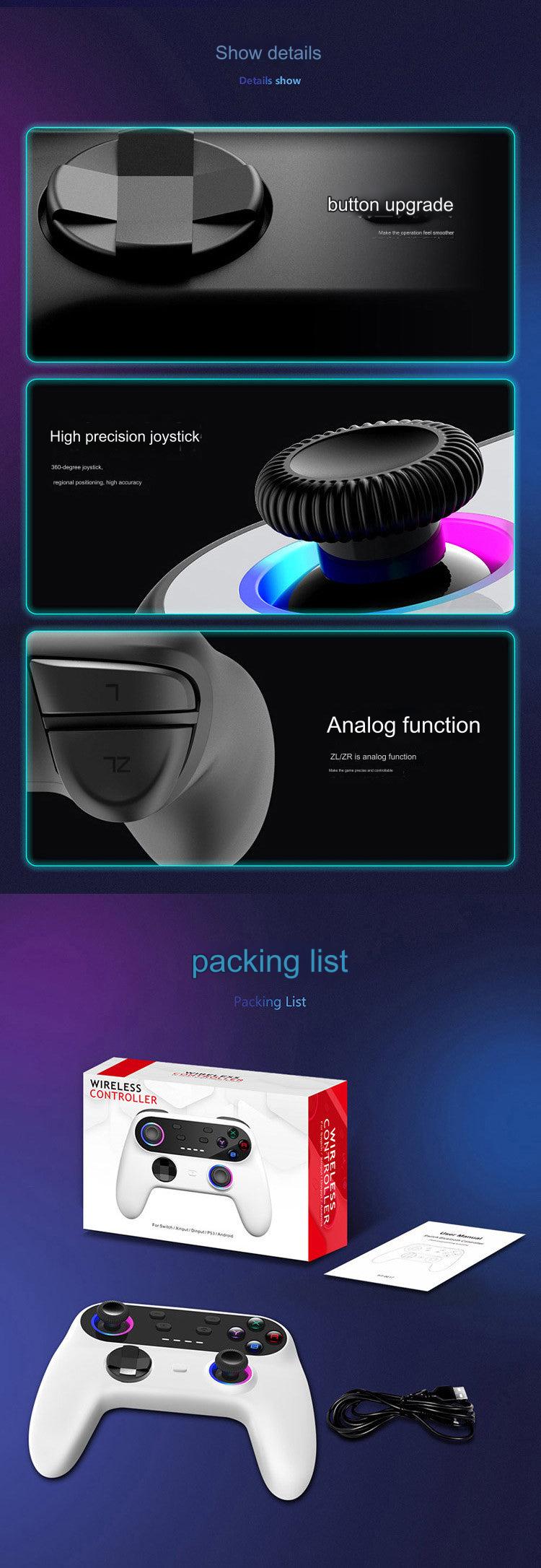 Customisable RGB gaming controller lights