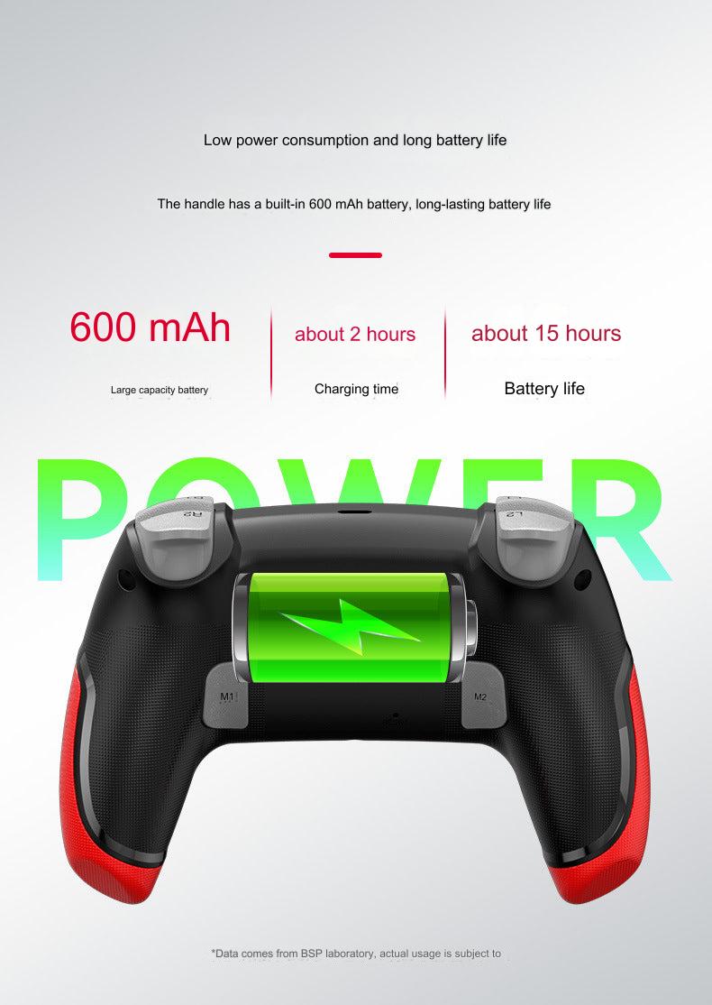 dual vibration feedback gaming controller in action