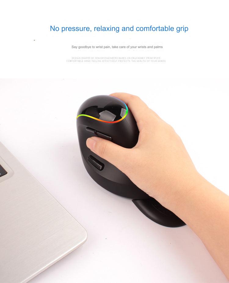 Image of Ergonomic RGB Bluetooth Vertical Mouse - Connection Ports