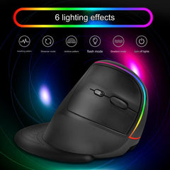 Image of Ergonomic RGB Bluetooth Vertical Mouse - Comparison with Regular Mouse
