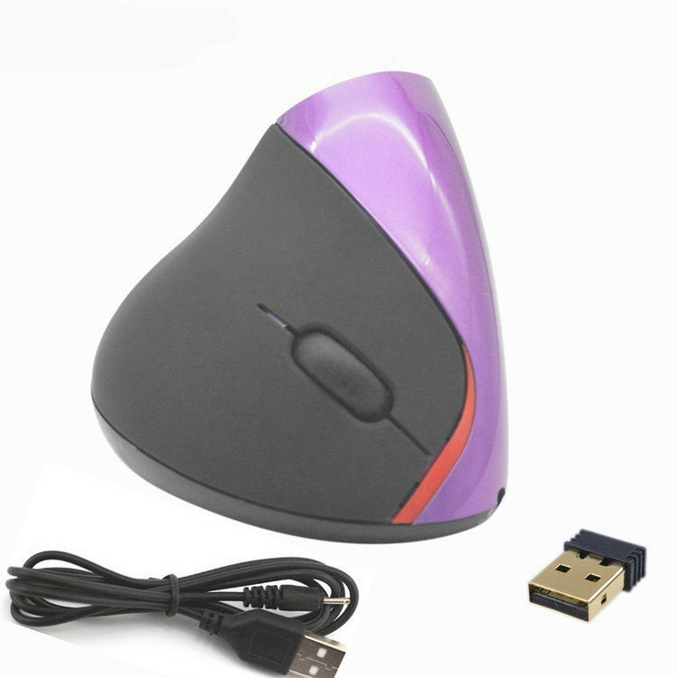 Rechargeable Vertical Wireless Mouse - purple