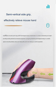 Rechargeable Vertical Wireless Mouse - gray