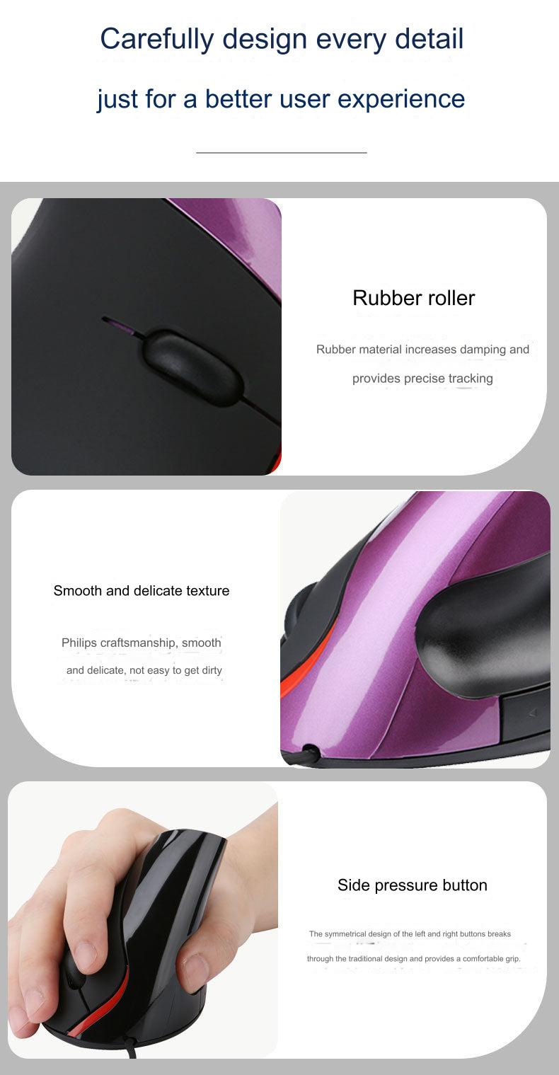 User holding the vertical wireless mouse