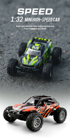 Vibrant LED lights on the RC car in motion