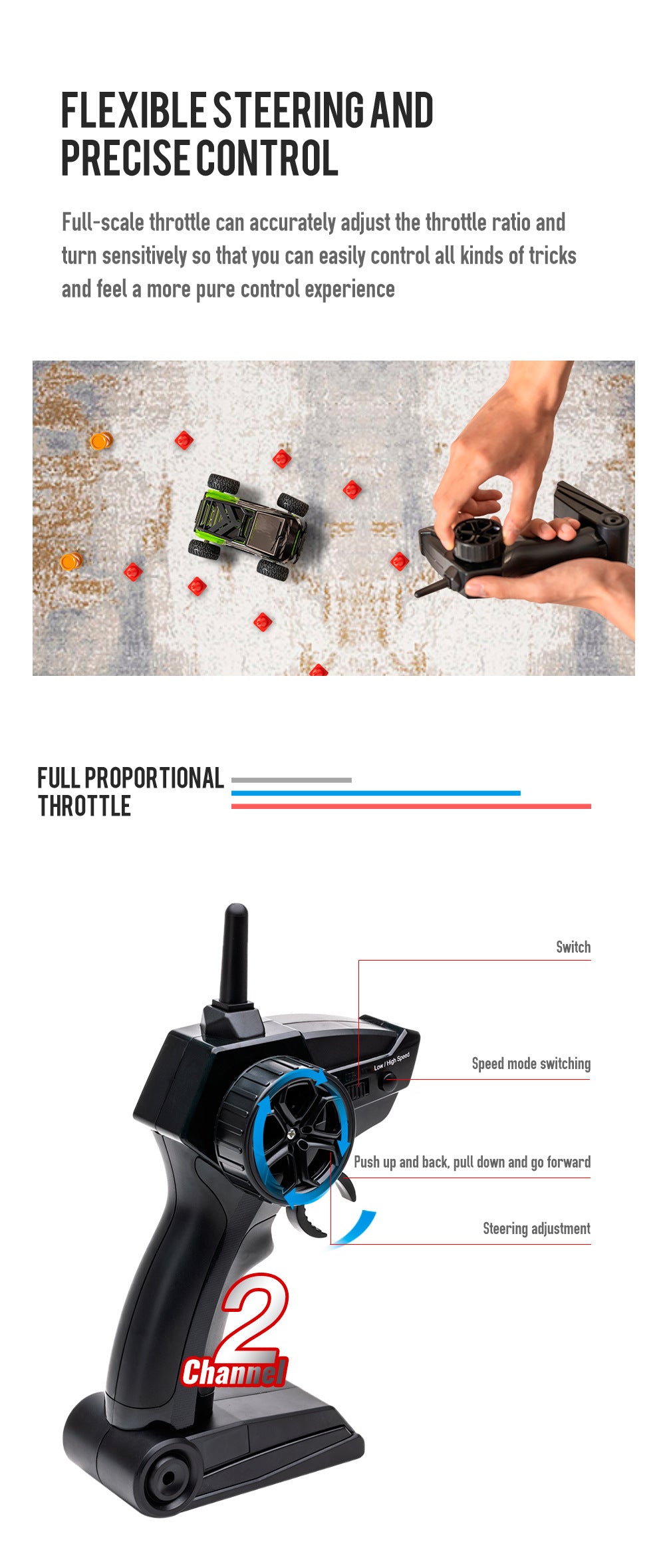 Remote Control Off-Road Car demonstrating speed