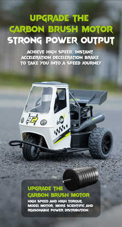 Rear view of remote-controlled motorcycle image 4