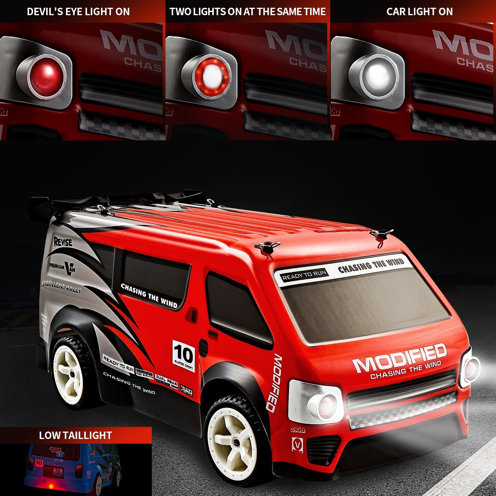 High-Speed RC Drift Car in red