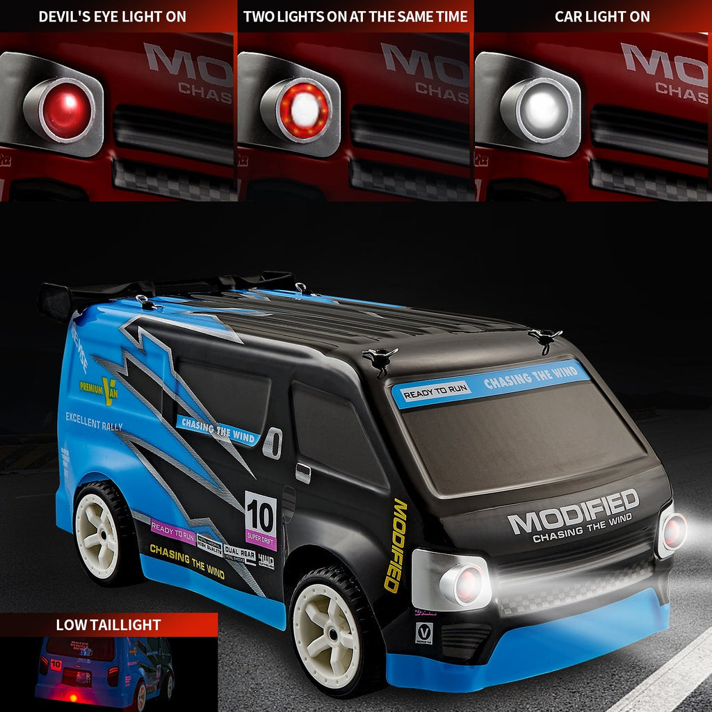 Close-up of RC car's design
