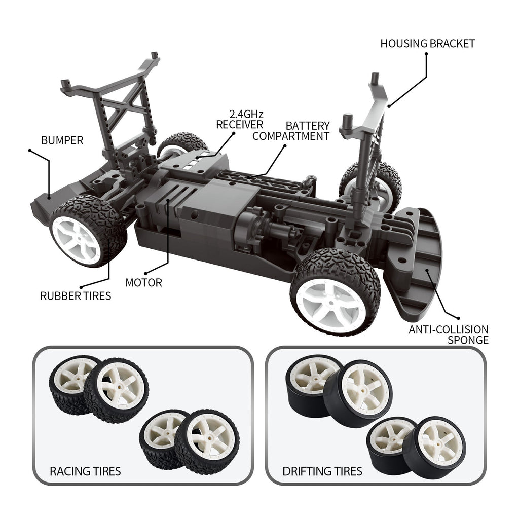 Child controlling RC drift car
