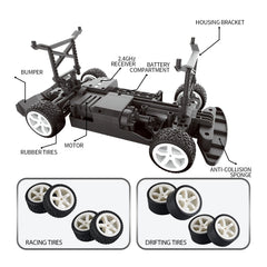 Child controlling RC drift car
