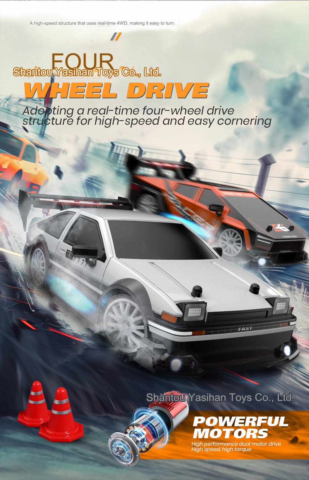 remote control drift car outdoors