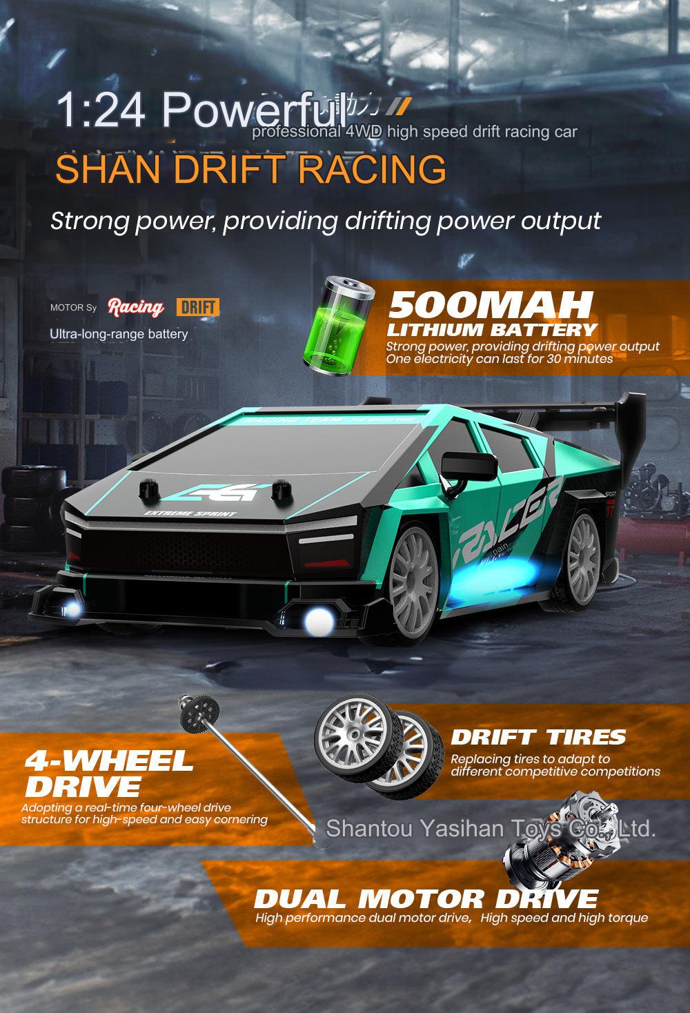 remote control drift car outdoors