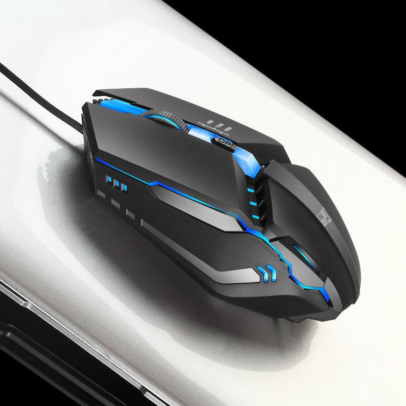 Dimensions of ergonomic RGB gaming mouse