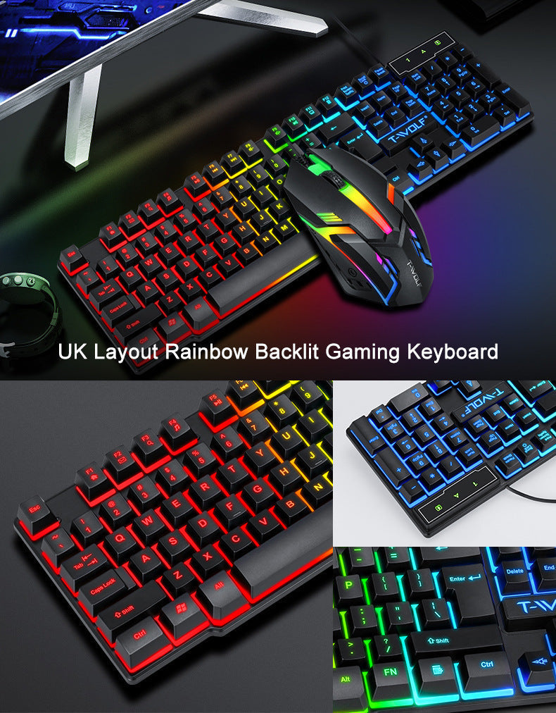T-WOLF TF800 keyboard with RGB backlight