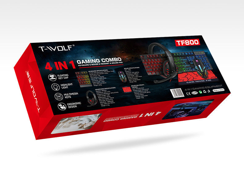 complete T-WOLF gaming set display