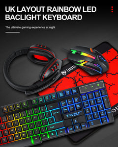 RGB lighting effect on T-WOLF keyboard