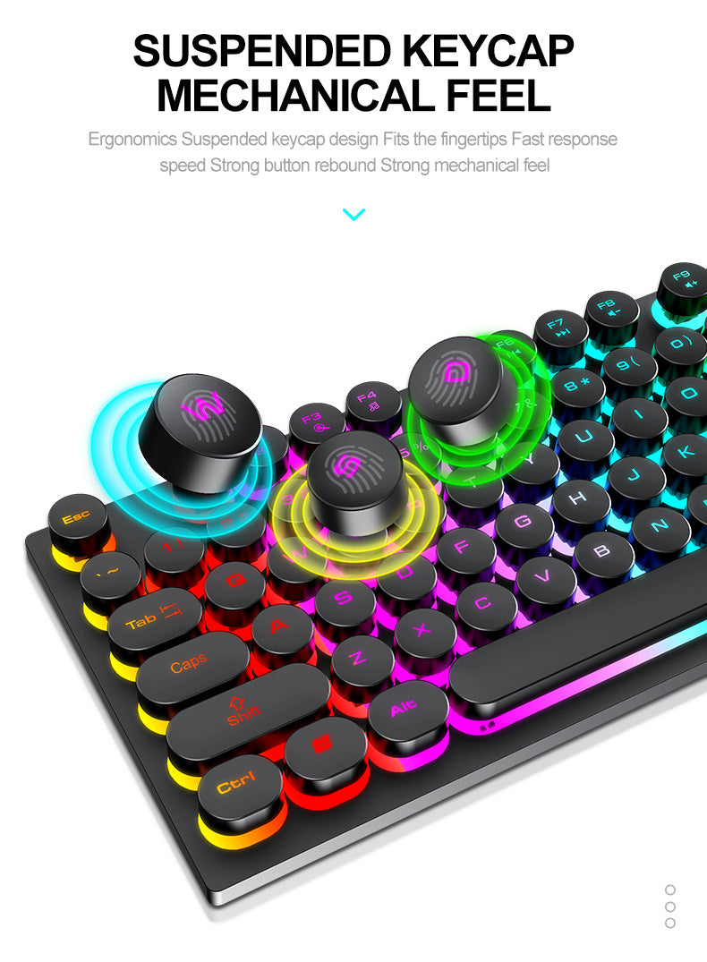 T-WOLF T80 keyboard with cable