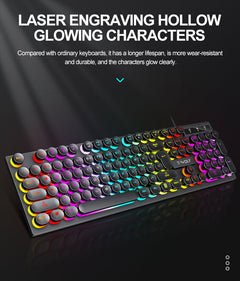 T-WOLF T80 keyboard close-up details