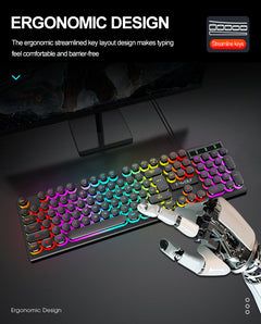 T-WOLF T80 keyboard colourful lighting effects