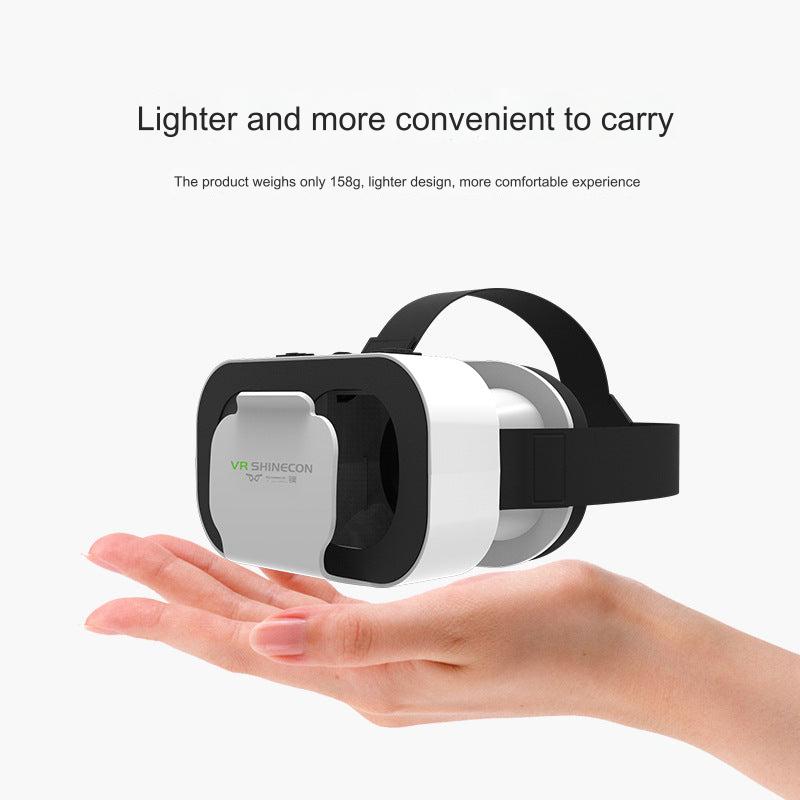 user wearing VRSHINECON G05a VR glasses