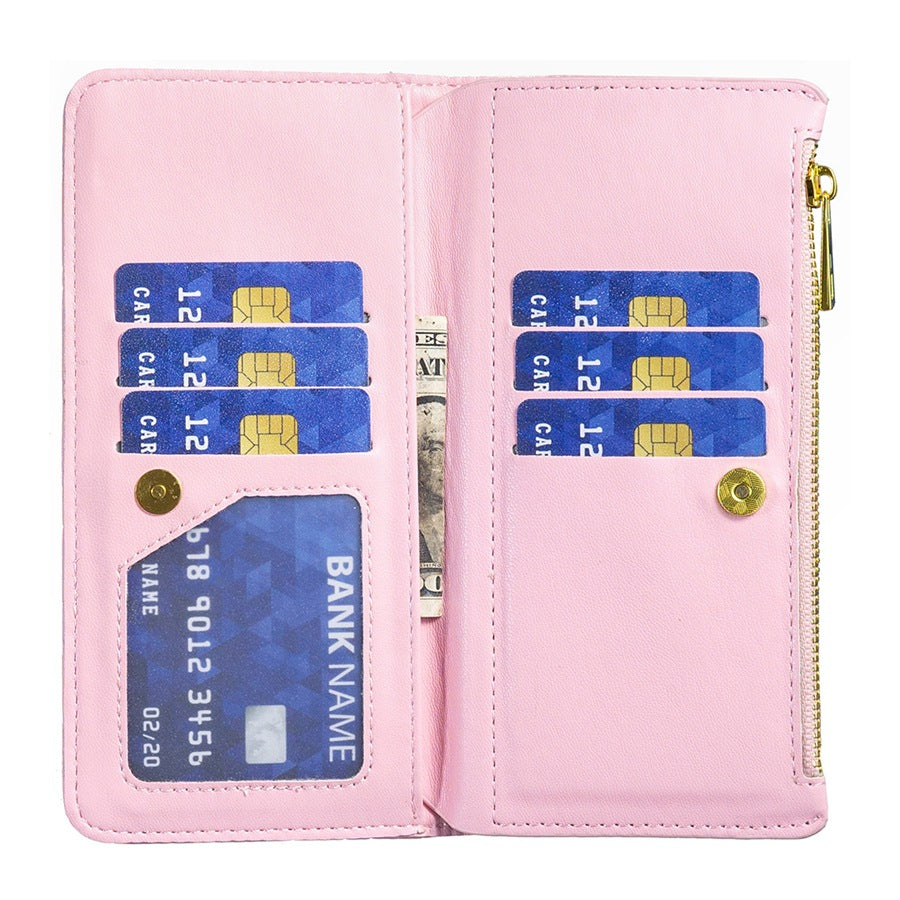 TPU leather wallet case with magnetic closure