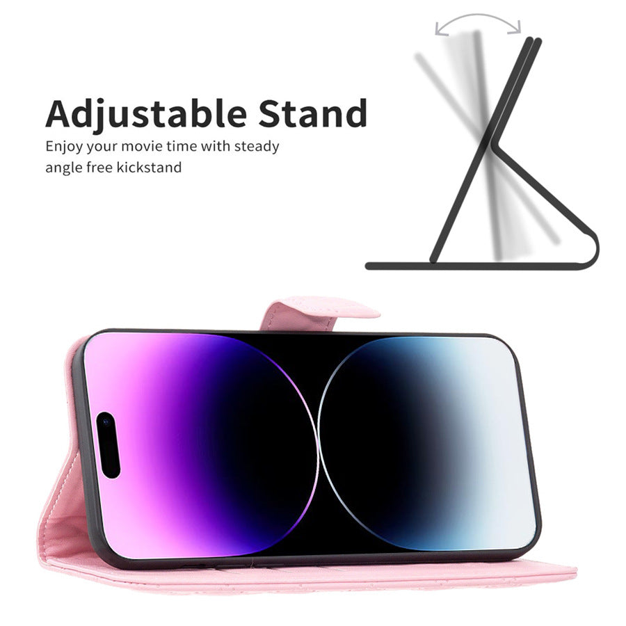 Stylish iPhone wallet case in pink colour