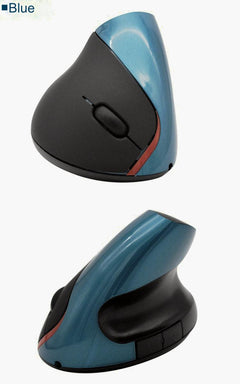 Wireless mouse in ergonomic position on desk
