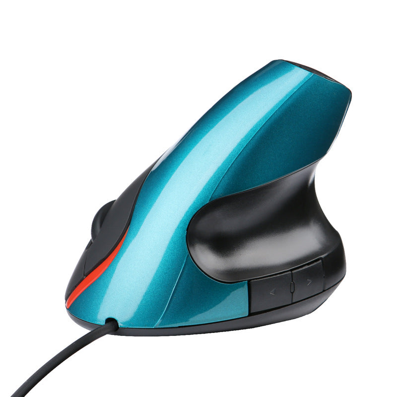 Silver-gray vertical mouse with ergonomic grip
