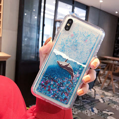 Back view of unicorn motif phone case