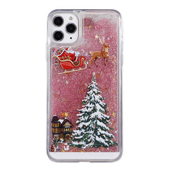 Black Shockproof Glitter Liquid Case for iPhone