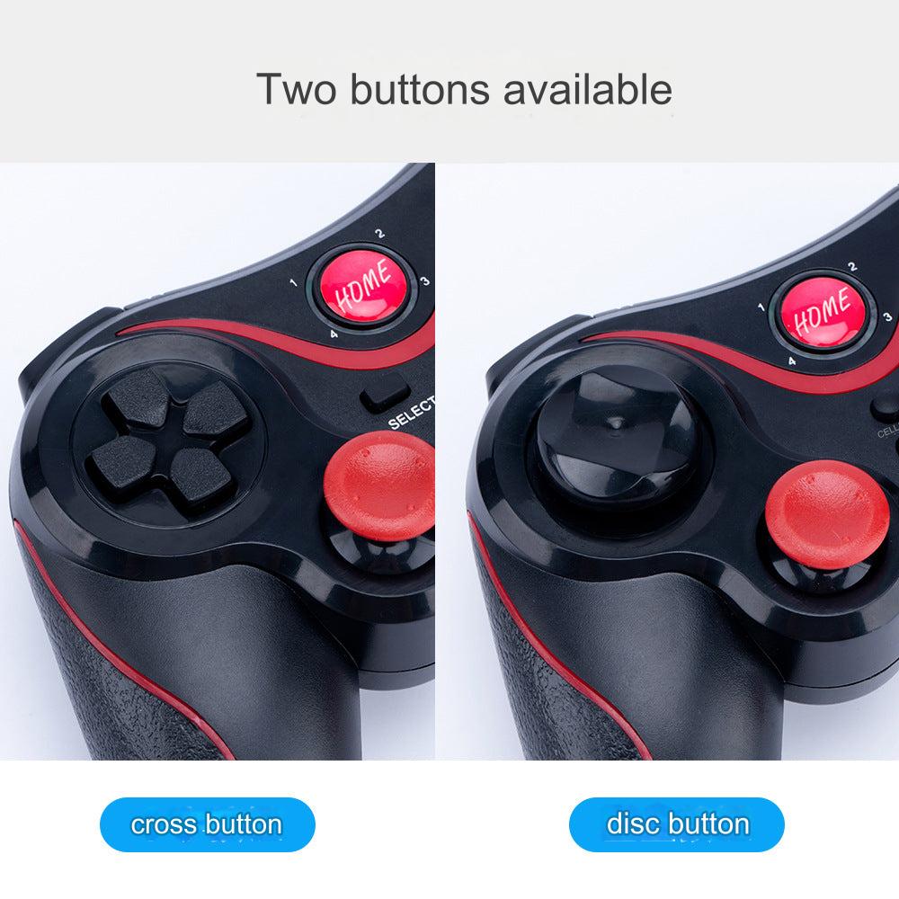 X3 controller side view with buttons highlighted