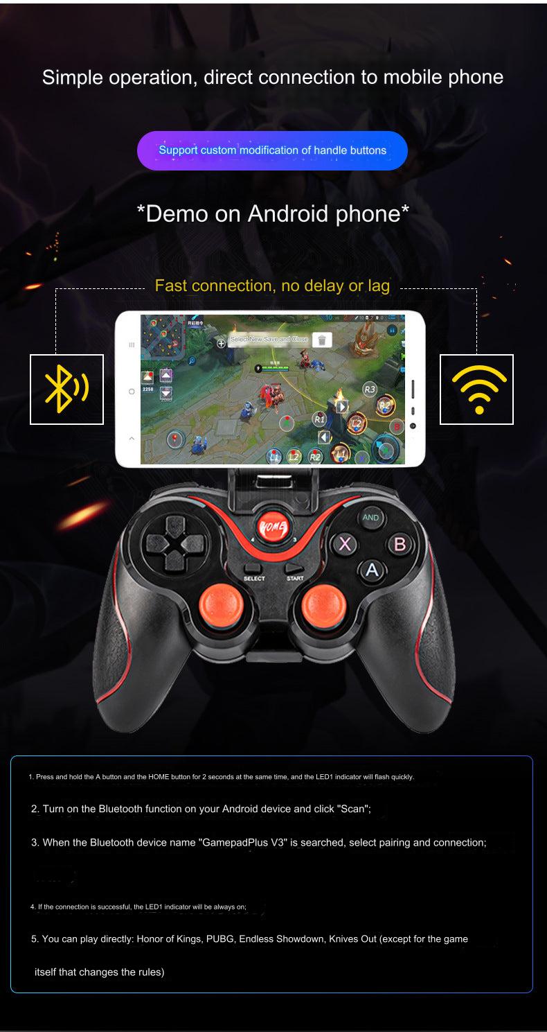X3 controller side view with buttons highlighted