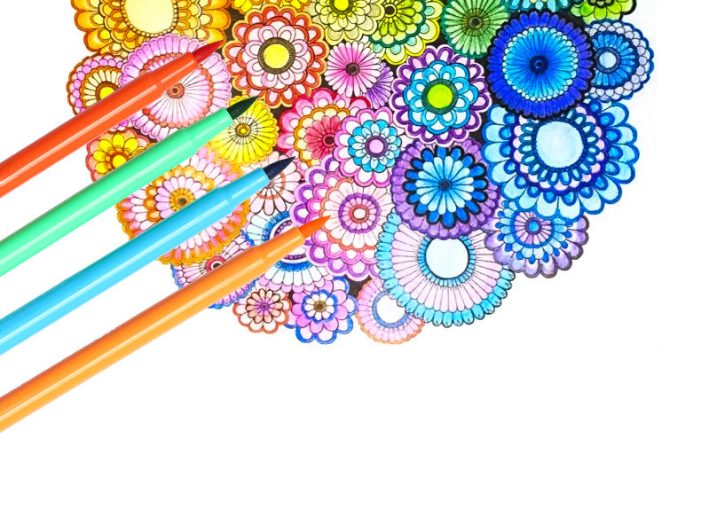 Vibrant Washable Watercolor Brush Pens Set in 24 colours
