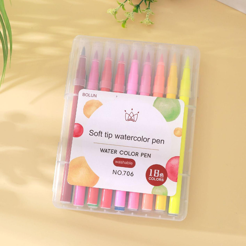 Vibrant Washable Watercolor Brush Pens Set in 24 colours