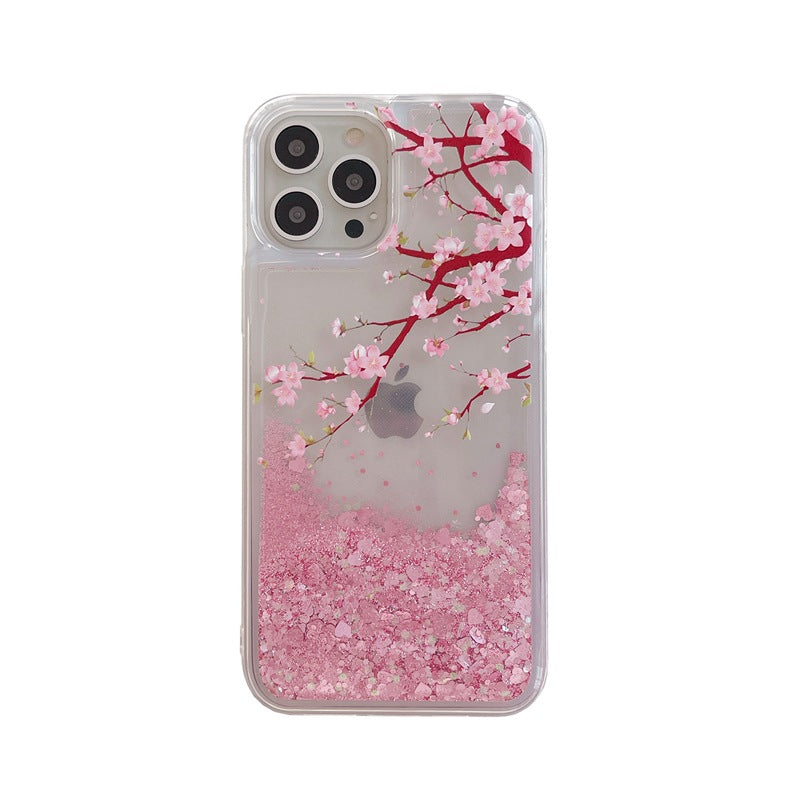 side view of the phone case showing design