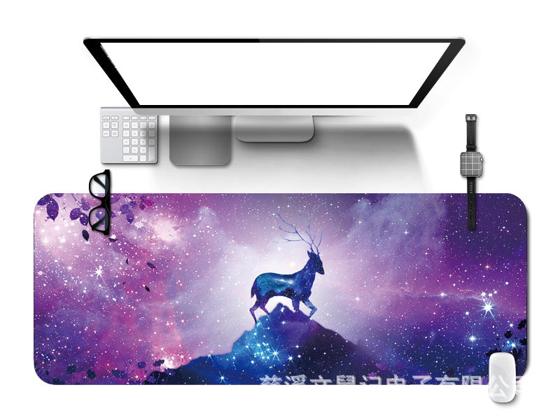 Unique design desk mat showing colourful graphics