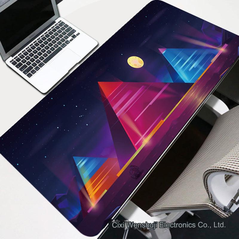Colourful gaming desk mat with modern theme