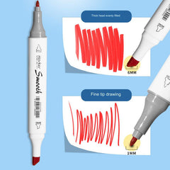 Image of Premium Dual-Head Oil-Based Markers Set with vibrant colours