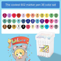 Different artistic techniques with dual-head markers