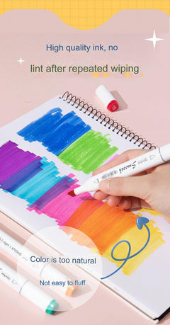 Image of Premium Dual-Head Oil-Based Markers Set with vibrant colours