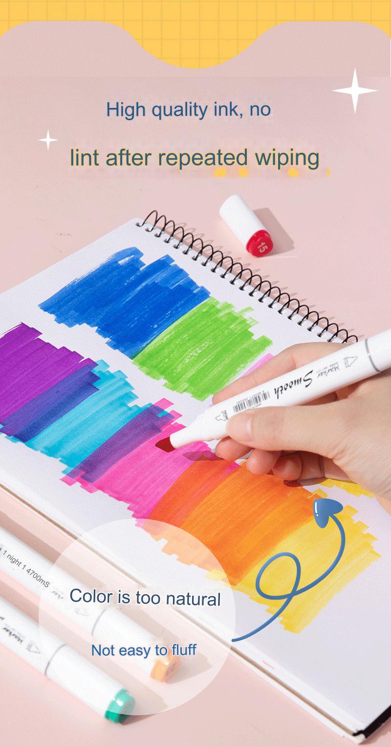 Image of Premium Dual-Head Oil-Based Markers Set with vibrant colours