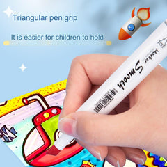 Different artistic techniques with dual-head markers