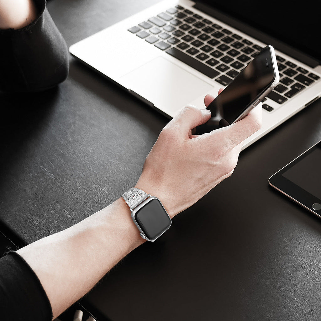 Stylish rhinestone metal watch band for Apple Watch