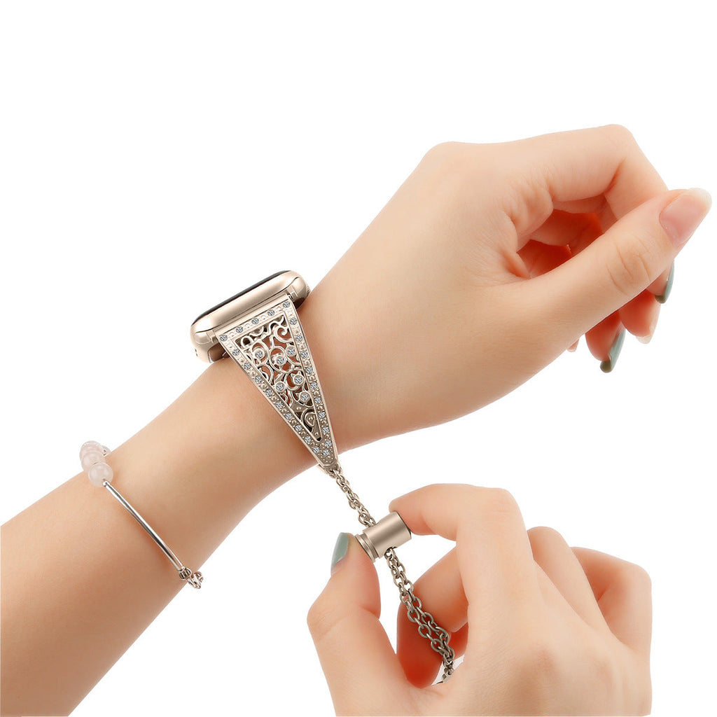Vintage gold stainless steel watch band for Apple Watch
