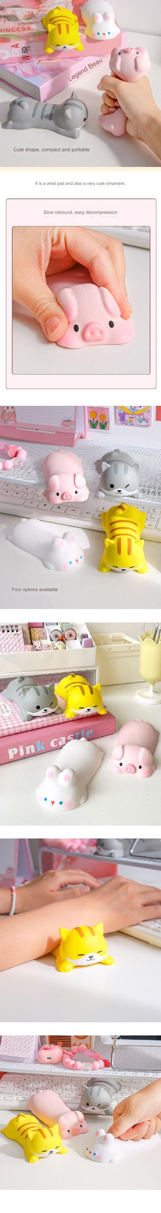 Pink pig ergonomic mouse support pad
