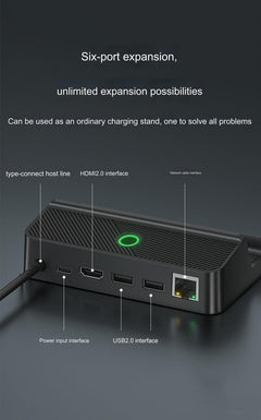 GameDeck Pro RGB Dock showing connections
