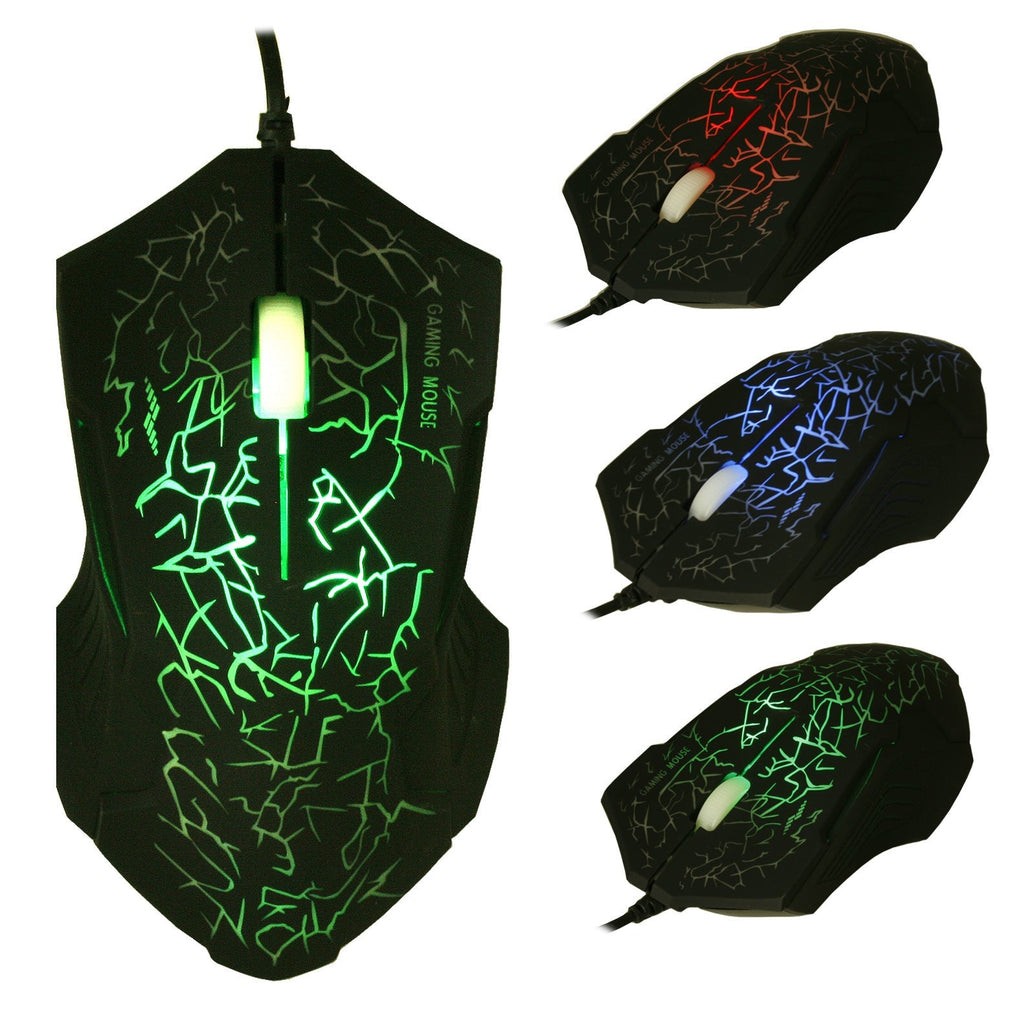 Gaming mouse showcased with vibrant colours