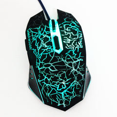 Wired optical gaming mouse with RGB lighting